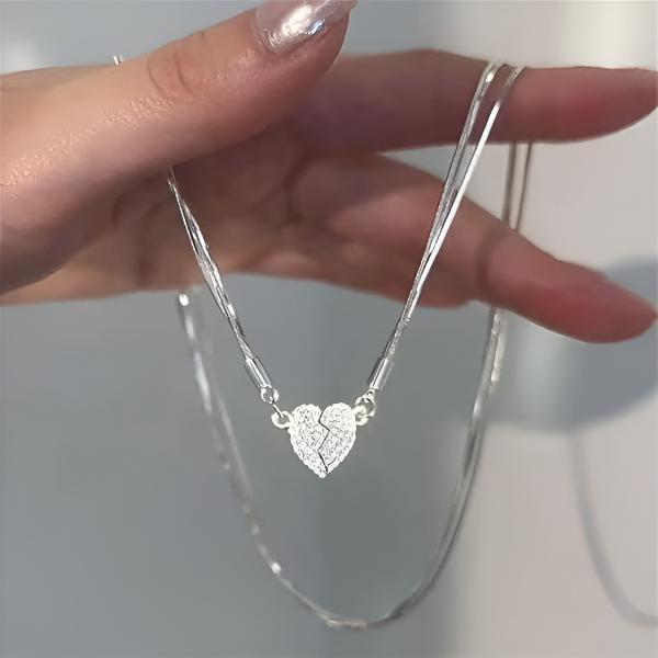 Elegant Magnetic Heart Necklace
