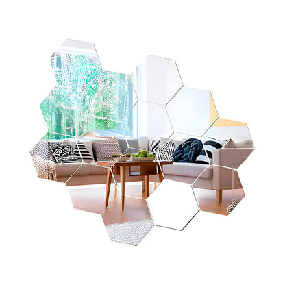 Mirror Wall Stickers with 3d Effect - Elegant Room Design (12 Pieces)