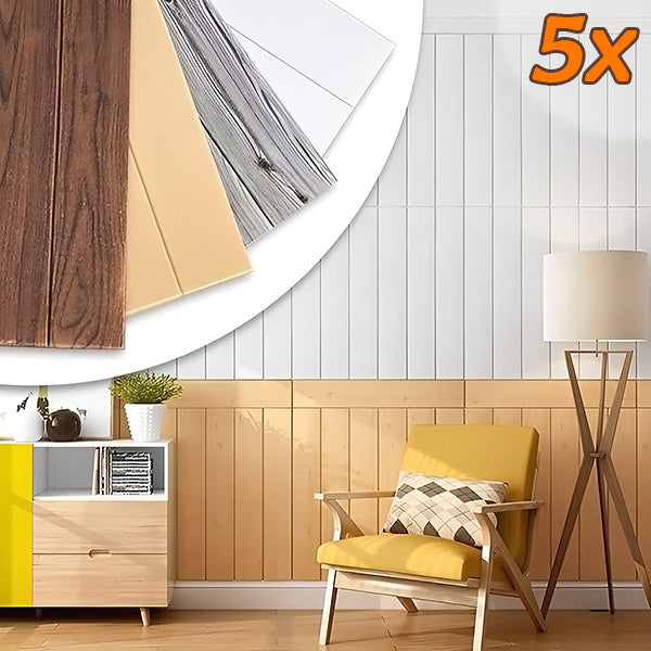 3d Wood Decor Panels Self - Adhesive (5 Pieces)