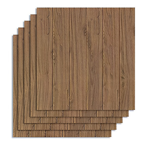3d Wood Decor Panels Self - Adhesive (5 Pieces)