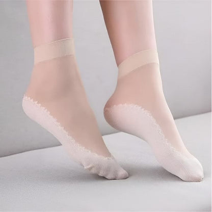 Non - Slip Silk Socks (4 Pcs.)