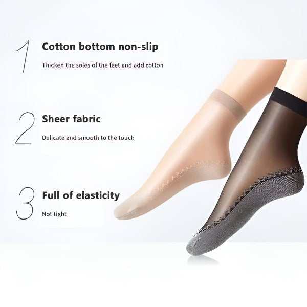 Non - Slip Silk Socks (4 Pcs.)