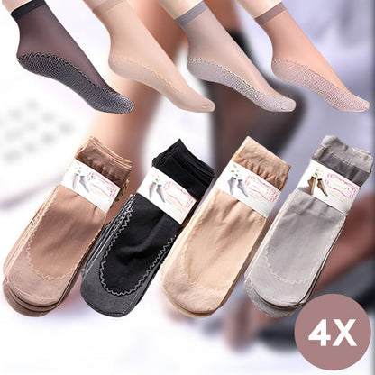 Non - Slip Silk Socks (4 Pcs.)