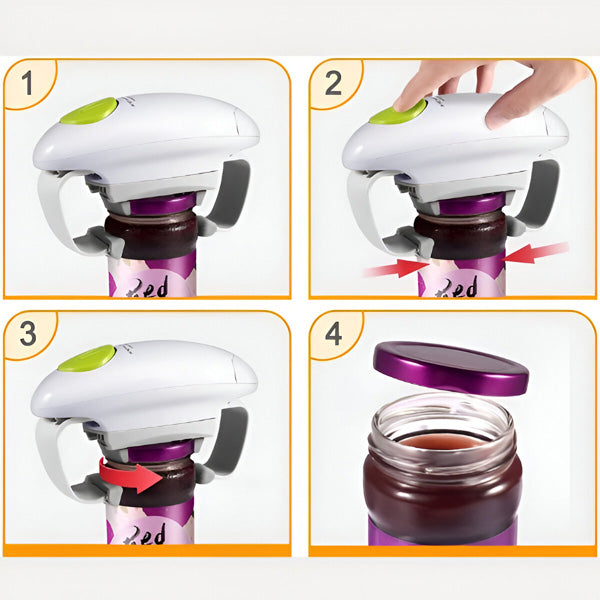 Lid Opener with Automatic Function for Jars of Any Size