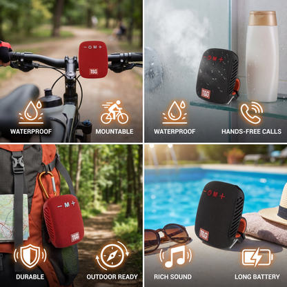 Wireless Bluetooth Speaker – Waterproof & Perfect for Cycling