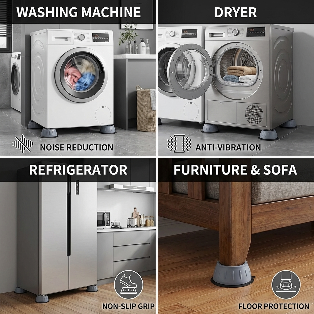 Anti-Vibration Pads for Washing Machine – Non-Slip & Noise Reduction
