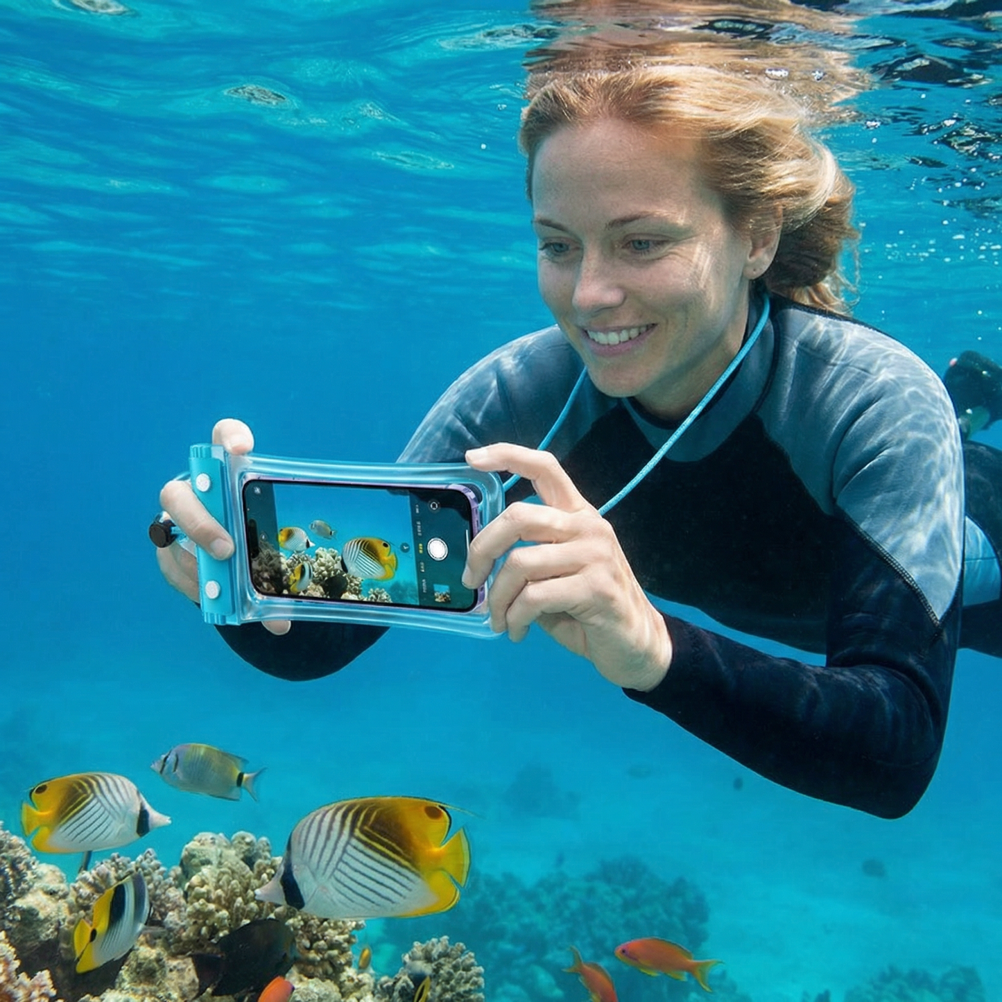 Waterproof Phone Pouch – Clear Touchscreen Case with Lanyard for Beach & Swimming