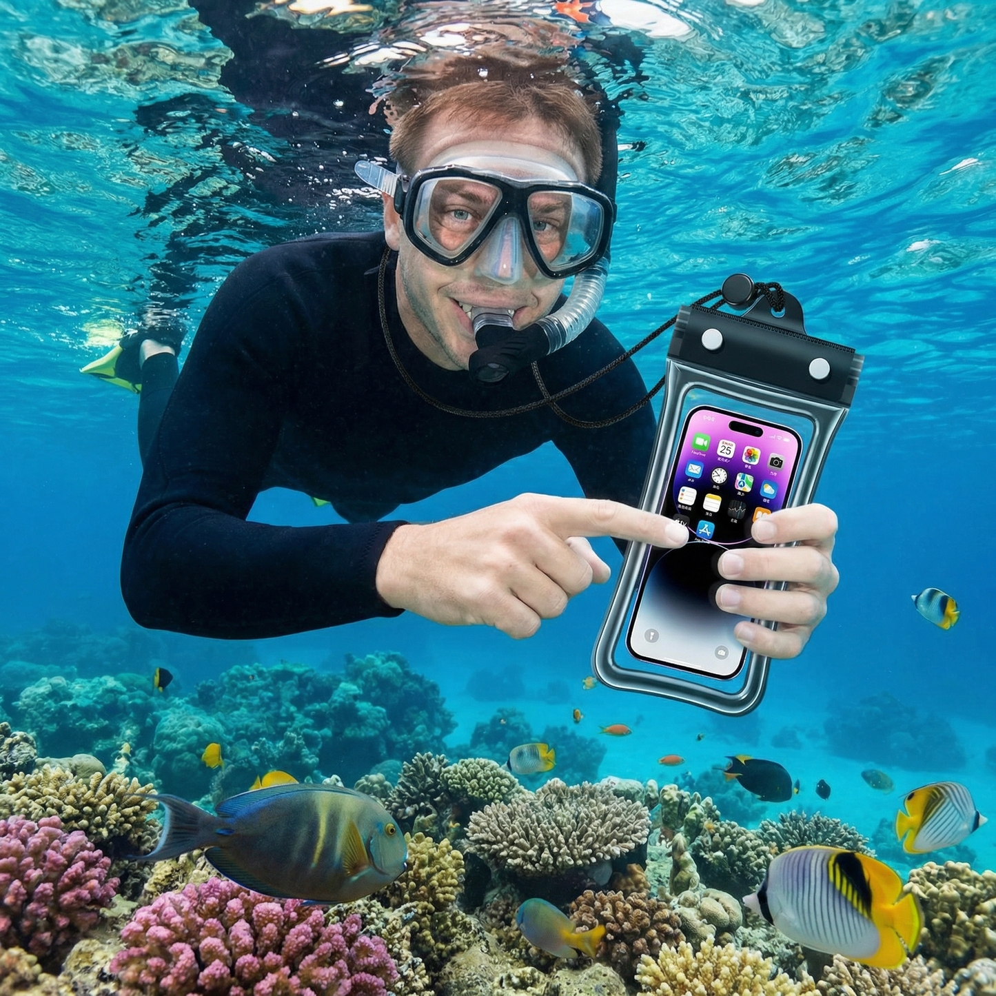Waterproof Phone Pouch – Clear Touchscreen Case with Lanyard for Beach & Swimming