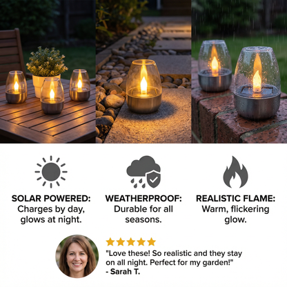 LED Solar Candle Light – Flameless & Weatherproof for Outdoor Use