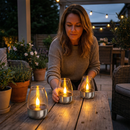 LED Solar Candle Light – Flameless & Weatherproof for Outdoor Use
