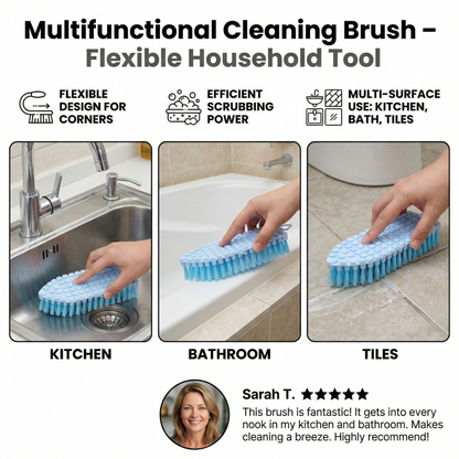 Multifunctional Cleaning Brush – Flexible Household Brush for Kitchen, Bathroom and Tiles