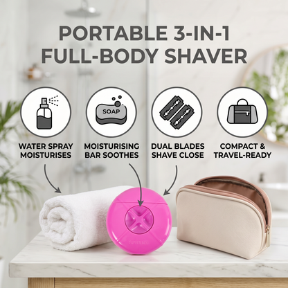 Multifunctional Women’s Razor – Portable 3-in-1 Full-Body Shaver for On-the-Go