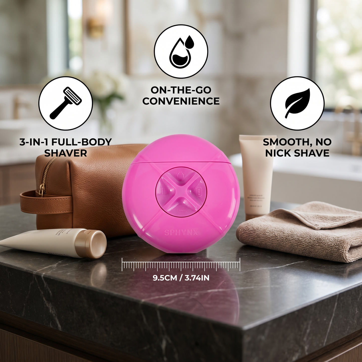 Multifunctional Women’s Razor – Portable 3-in-1 Full-Body Shaver for On-the-Go