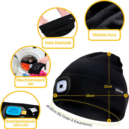 Comfortable Winter Hat with Integrated Led Light