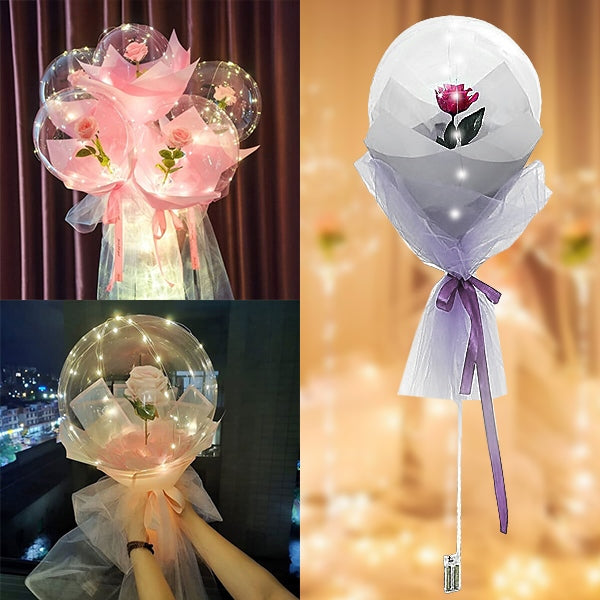 Magical Led Balloon with Eternal Rose