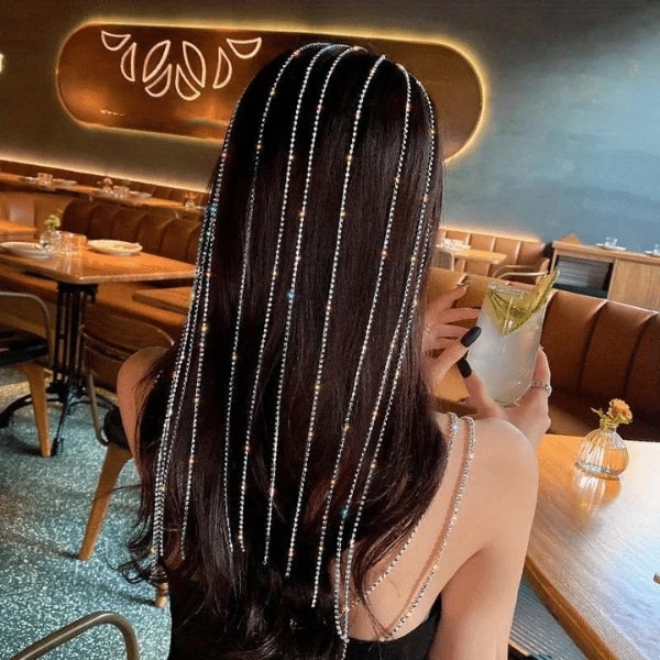 Hair Jewelry with Sparkling Crystals