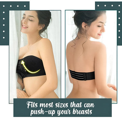 Strapless Lace Bra with Lacing