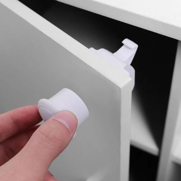 Childproof Cabinet Lock with Magnet (Set of 4)