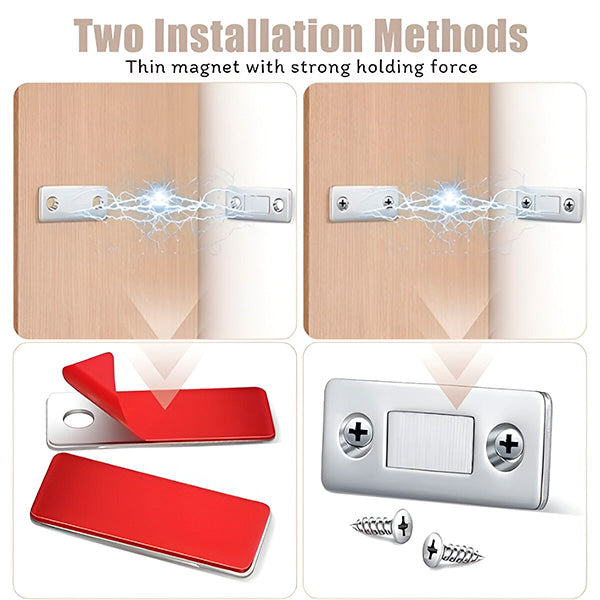 Self - Adhesive Magnetic Catches for Doors (10 Pieces)