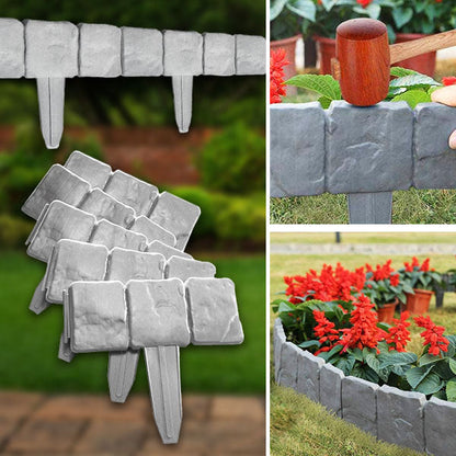 Decorative Lawn Edging in Stone Look (10 Pieces)