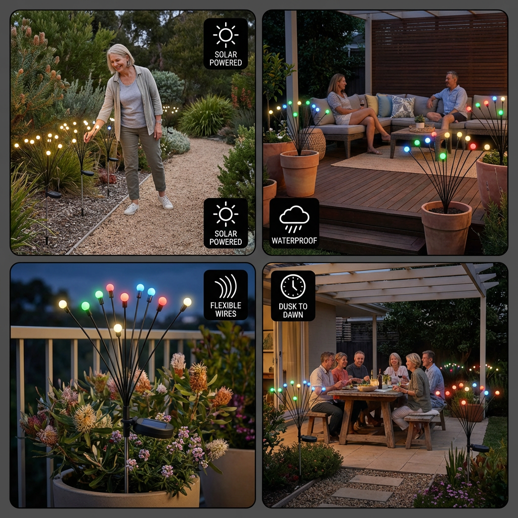 Solar Firefly Garden Lights