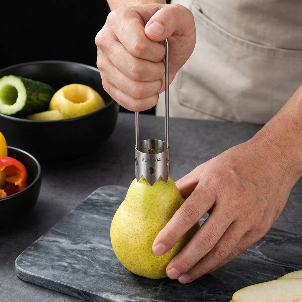 Stainless Steel Fruit Corer – Multifunctional Tool for Easily Removing Cores from Fruits & Vegetables