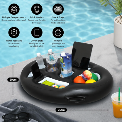 Inflatable Drink Holder – Multifunctional Tray for Drinks & Snacks