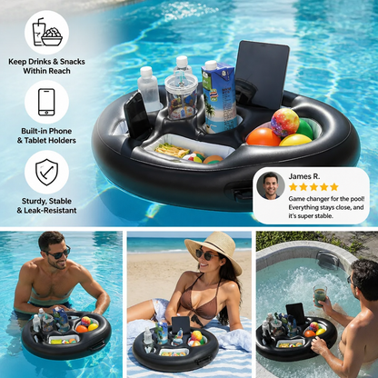 Inflatable Drink Holder – Multifunctional Tray for Drinks & Snacks