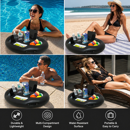 Inflatable Drink Holder – Multifunctional Tray for Drinks & Snacks