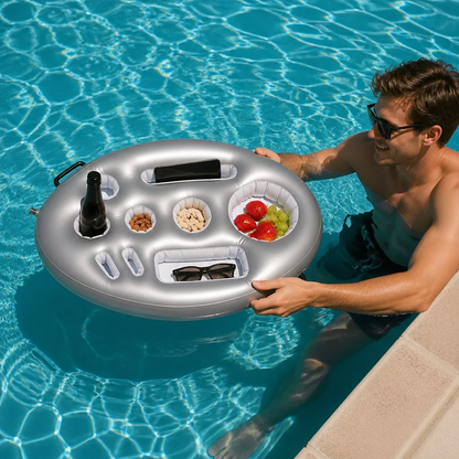 Inflatable Drink Holder – Multifunctional Tray for Drinks & Snacks