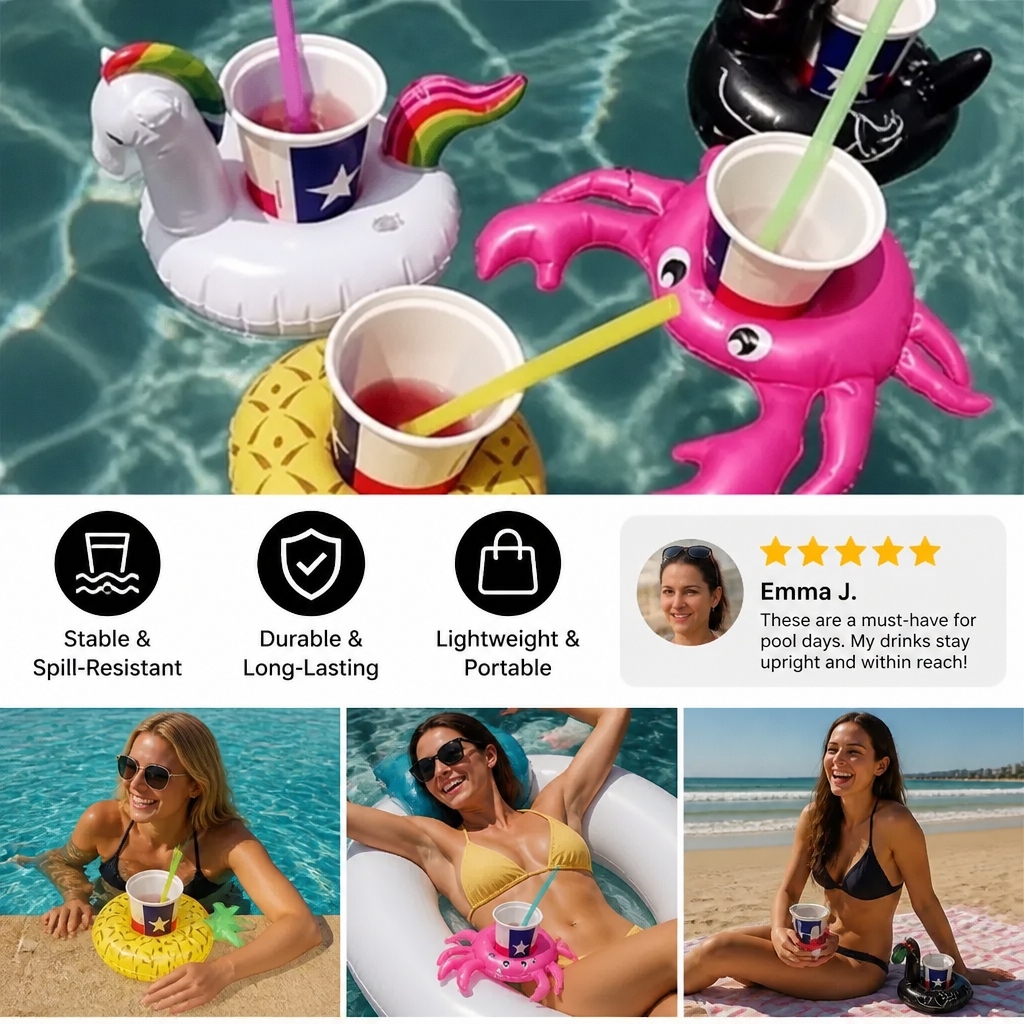 Floating Drink Holders – Practical Coasters for Pool & Beach