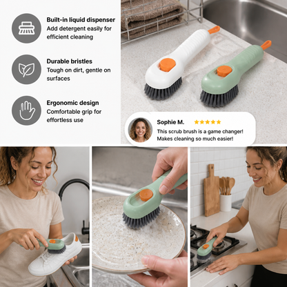 Multifunctional Cleaning Brush – With Integrated Liquid Dispenser for Versatile Applications
