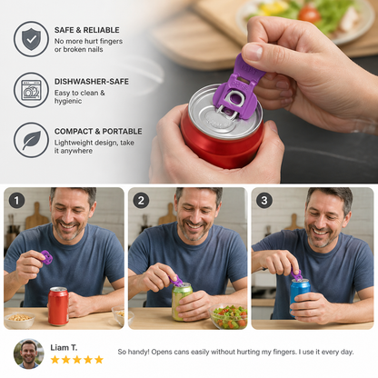 Compact Can Opener – Effortless Opening with Reliable and Dustproof Seal
