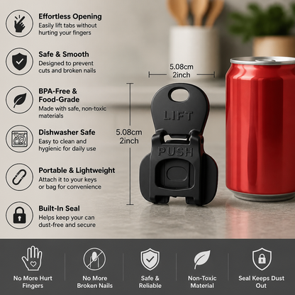 Compact Can Opener – Effortless Opening with Reliable and Dustproof Seal