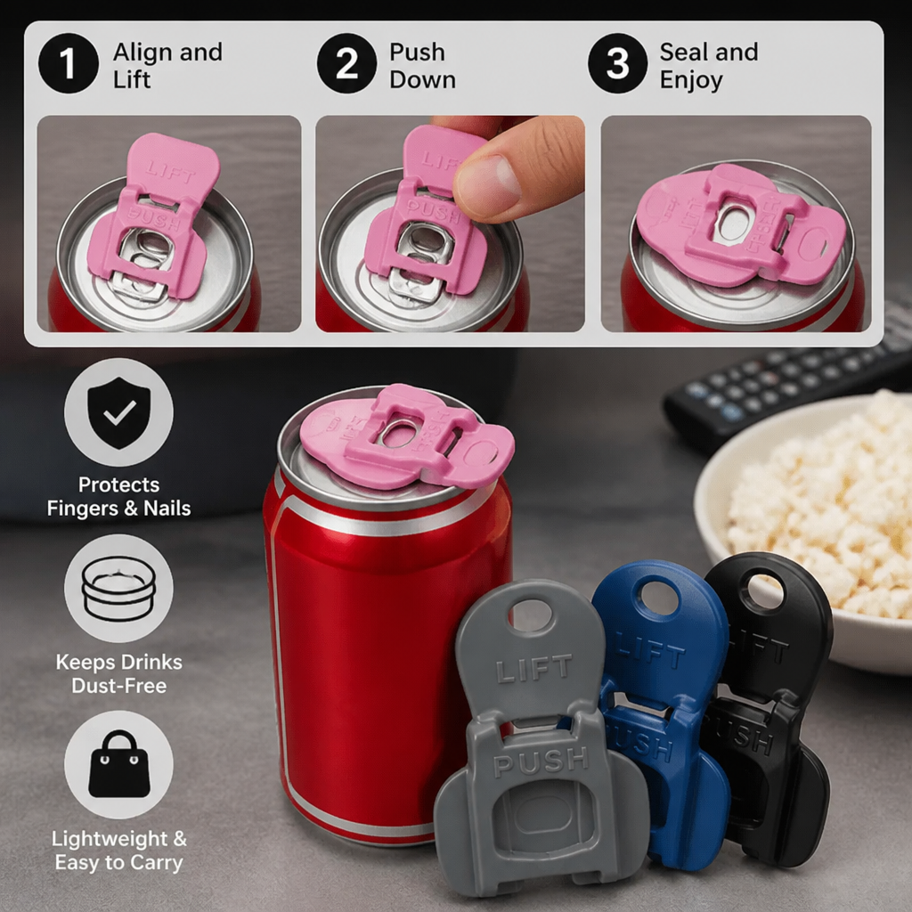Compact Can Opener – Effortless Opening with Reliable and Dustproof Seal