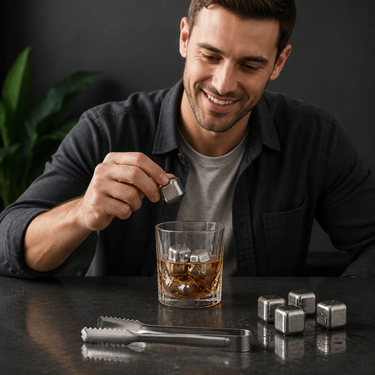 Practical Stainless Steel Ice Cubes – Reusable Cooling Set for Cold Drinks