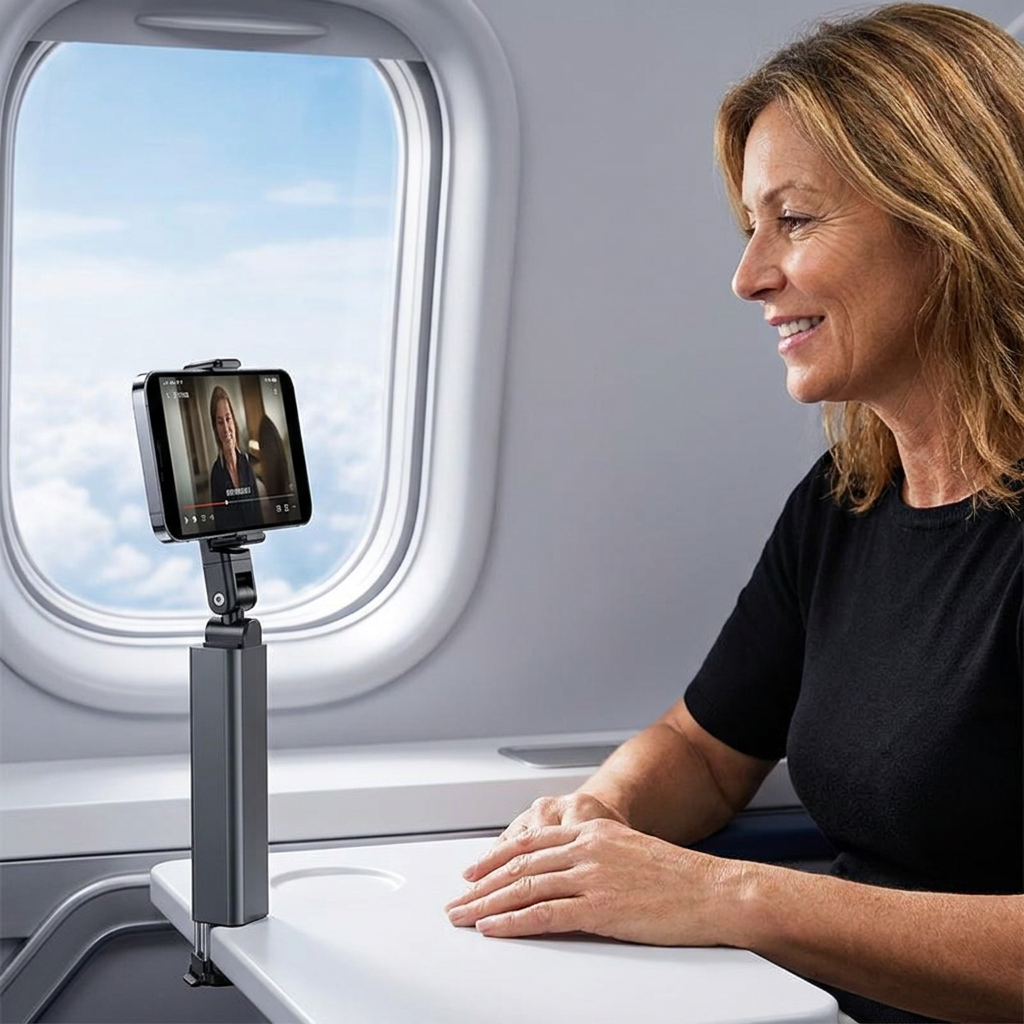 Travel Phone Holder – Foldable and Adjustable Stand for Comfortable Use On the Go