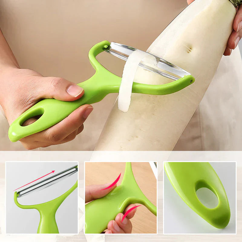 Wide Stainless Steel Peeler for Fruit and Vegetables