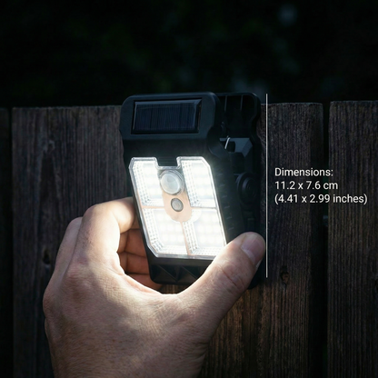 45-LED Solar Motion Sensor Security Light – Waterproof Clip-On Outdoor Lamp