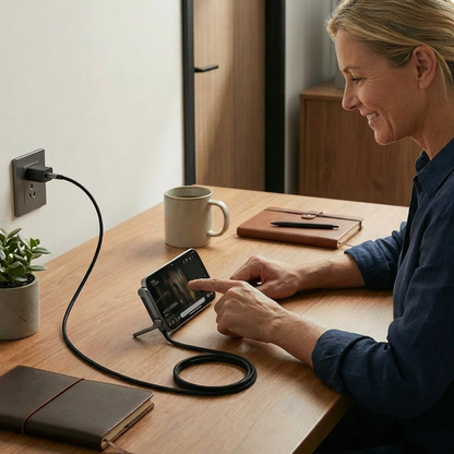 2-in-1 Foldable Fast Charging Cable & Phone Stand