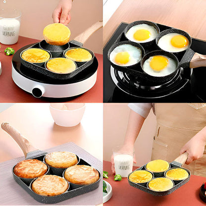 Multi - Compartment Pan with 4 Chambers for Even Frying