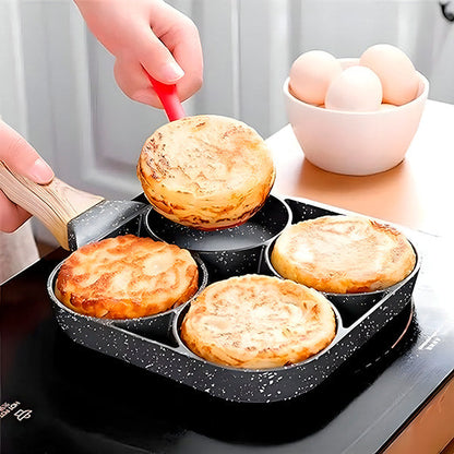 Multi - Compartment Pan with 4 Chambers for Even Frying