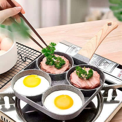 Multi - Compartment Pan with 4 Chambers for Even Frying