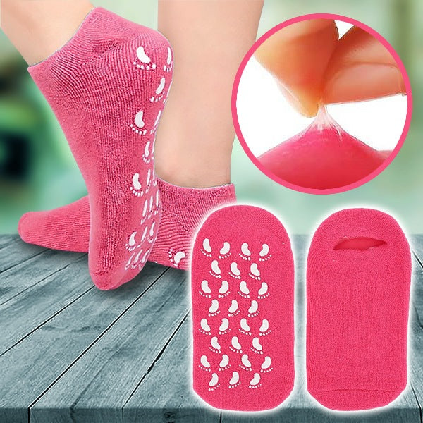 Pink Silicone Foot Care Socks