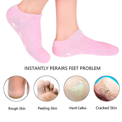 Pink Silicone Foot Care Socks