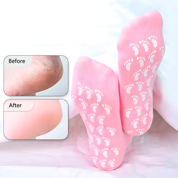 Pink Silicone Foot Care Socks
