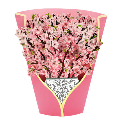 Decorative 3d Flower Bouquet with Card