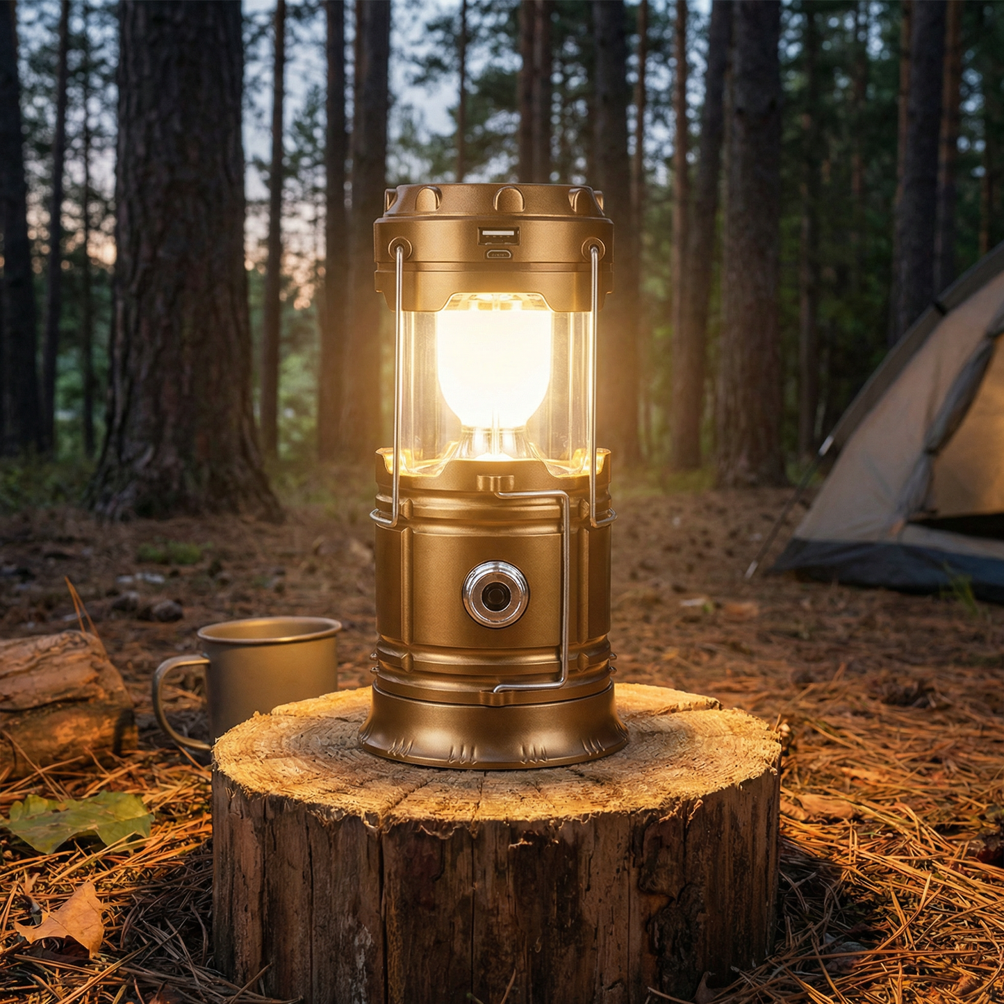 Rechargeable Solar Lantern with USB – Portable LED Light for Outdoor and Emergencies