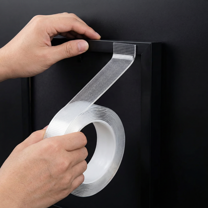 Transparent double-sided tape – powerful hold & clean removal