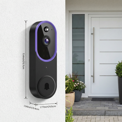 Wireless Smart Video Doorbell Camera – HD Security with Two-Way Talk & Motion Alerts